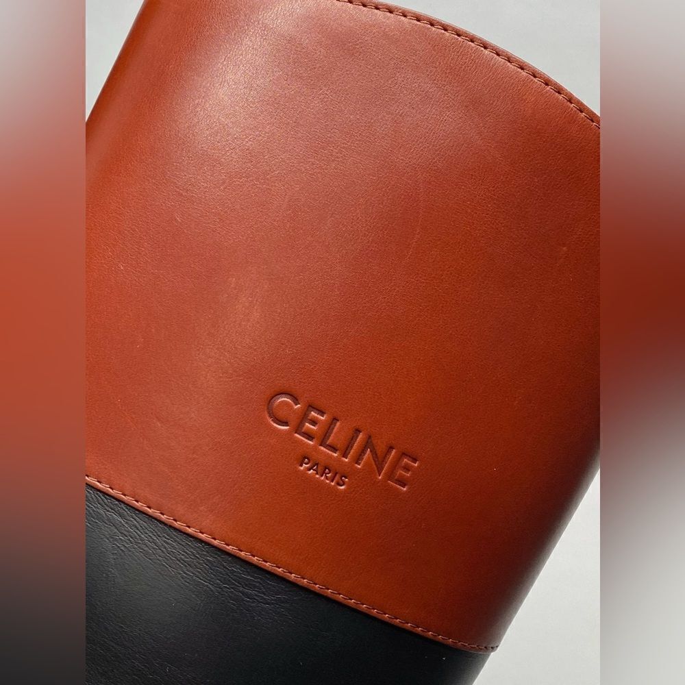 Celine Bulky High boots In Calfskin Black/Brown size 39 - Picture 9 of 13